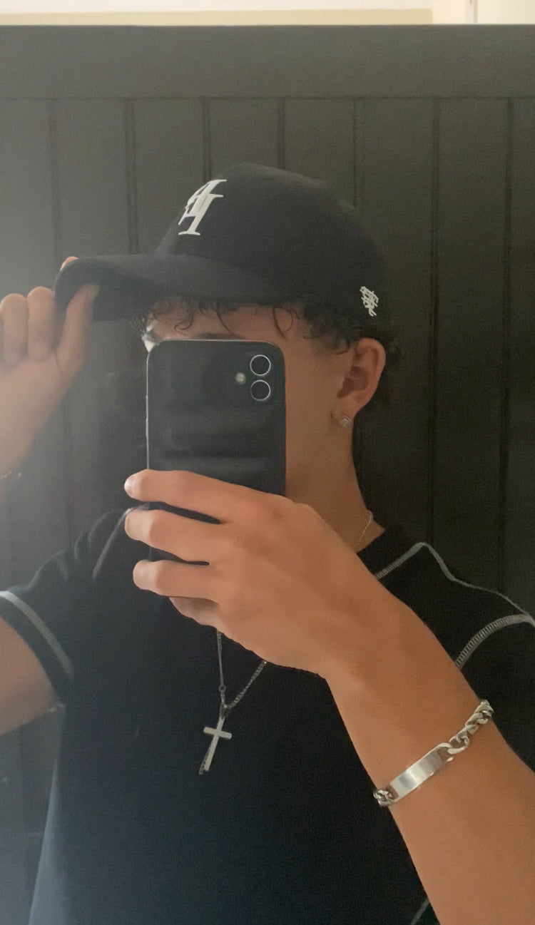 'FP' Black cap